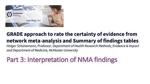 Part 3: Interpretation of NMA findings