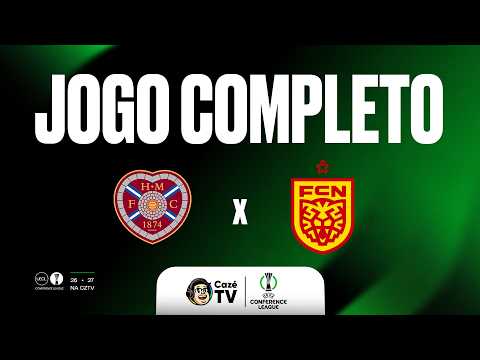 JOGO COMPLETO (SOM AMBIENTE): HEARTS X NORDSJAELLAND | CONFERENCE LEAGUE 26/27 | 1ª RODADA