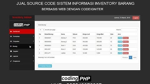 Sistem Aplikasi Inventory Barang Berbasis Web Dengan PHP dan MySql