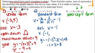 Parabola Intro Notes 2