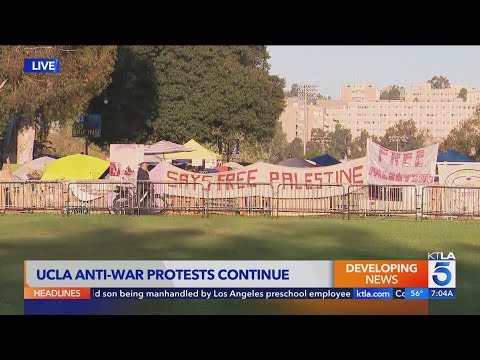 UCLA students staging counter-protest as campus encampment grows 