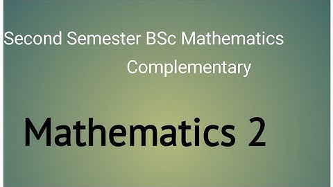 Sequences of Real numbers/// Second Semester BSc Complementary Mathematics