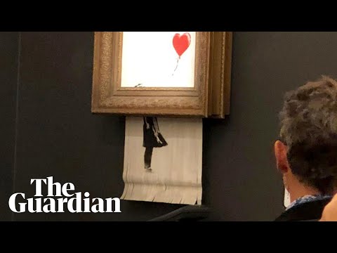 Banksy artwork self-destructs after selling at auction for £1m