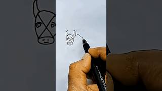X Se Cow Drawing 🐄 | Easy Drawing for Beginners #shorts
