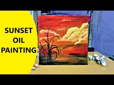 Sunset Painting Tutorial - Sunset Oil Painting
