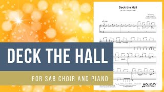 Deck The Hall Sab Choir And Piano - Arr. Sam Cardon Orch. Garrett Breeze Sheet Music Video