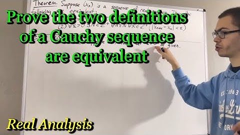 Prove that the two definitions of a Cauchy sequence are equivalent (ILIEKMATHPHYSICS)