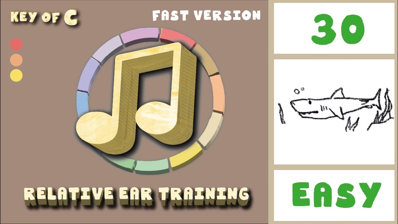 🎵 0030 - Relative Ear Training (FAST VERSION) (🔑 of C / Lvl 2-DRM : 🟢Easy)
