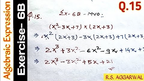 Exercise- 6B | Qus- 15 | Class 8 | Operations On Algebraic Expressions | R S AGGARWAL  #mvo #algebra