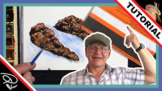 Realistic WATERCOLOR ROCKS Using a Credit Card