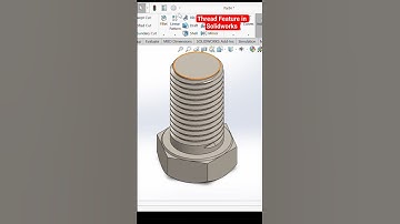 SolidWorks Thread Feature in Seconds  #shorts #threads #trending #solidworkstutorial #tutorial