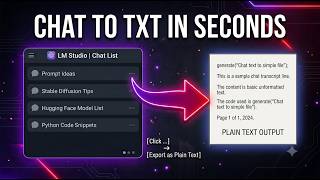 How to Export LM Studio Chats to Plain Text (.txt) Files