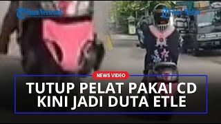 Viral Tutup Pelat Nomor Pakai Celana Dalam, Wanita Ini Kini Dijadikan Duta ETLE oleh Polisi