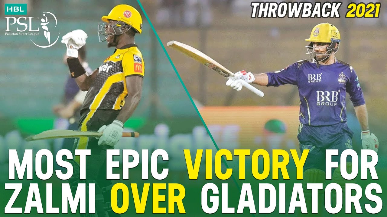 PSL Throwback | 𝙂𝙧𝙚𝙖𝙩𝙚𝙨𝙩 𝙏𝟮𝟬𝙄 𝘾𝙤𝙢𝙚𝙗𝙖𝙘𝙠 | Peshawar Zalmi vs Quetta Gladiators | Best of HBL PSL 2021