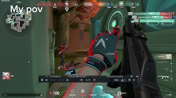 Winning a round after almost losing it,by doing a 1v3 #valorant #1v3