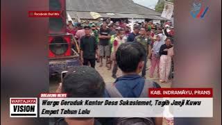 Warga Geruduk Kantor Desa Sukaslamet, Tagih Janji Kuwu Empat Tahun Lalu