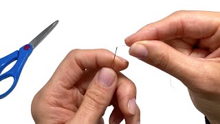 HOW TO THREAD A NEEDLE AND TIE A KNOT • HOW TO THREAD A NEEDLE • EASIEST WAY TO THREAD A NEEDLE