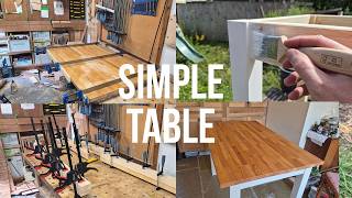 Make A Simple Table Using Reclaimed Kitchen Worktop
