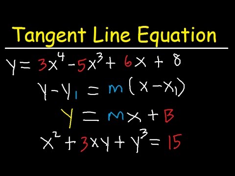 Video: How To Write A Tangent Equation