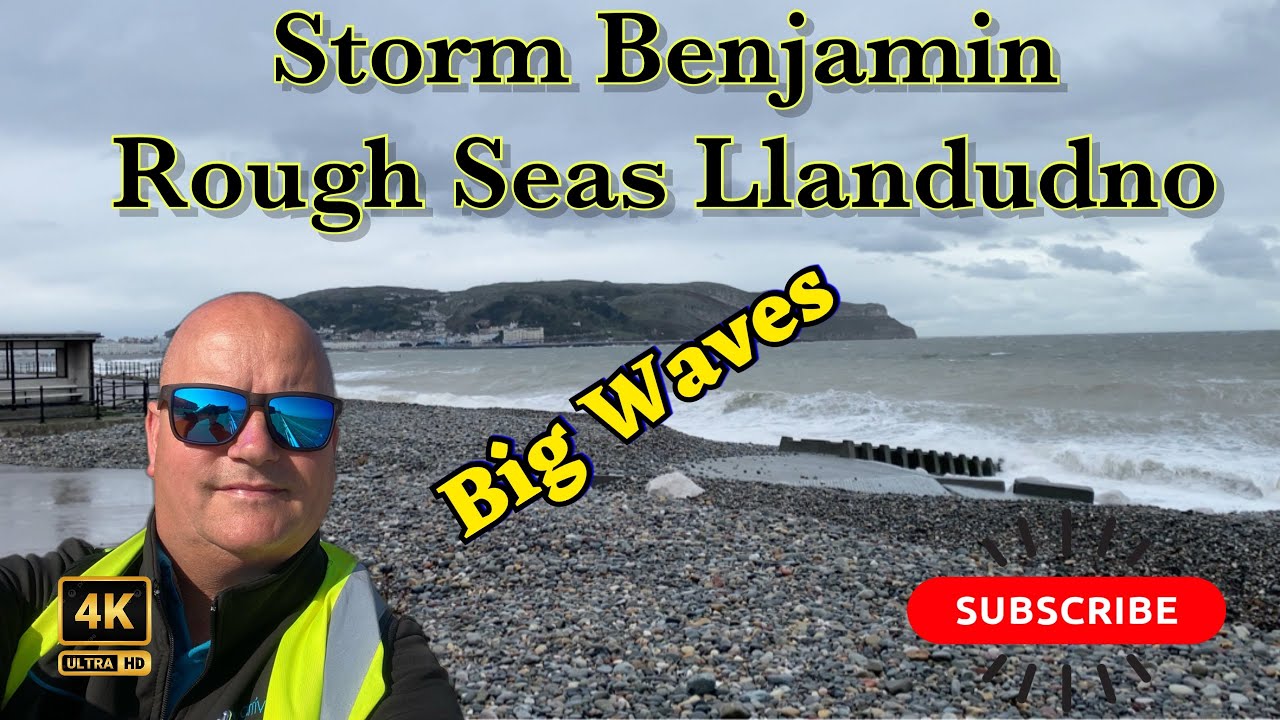 ROUGH SEAS North Wales Coast during STORM BENJAMIN | Coastal Drive | 