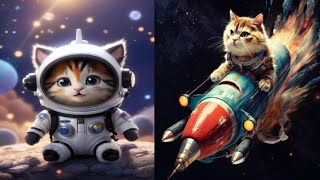 cat // realistic // astronaut// 😺😻 #ai #cute #new