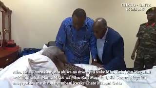 President Uhuru from Kenya and Present Magufufu from Tanzania at Chato Milimani Village