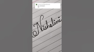 Nishalini name in cursivewriting #shortsvideo #learncursive #handwritingstyles #name #cursivewriting