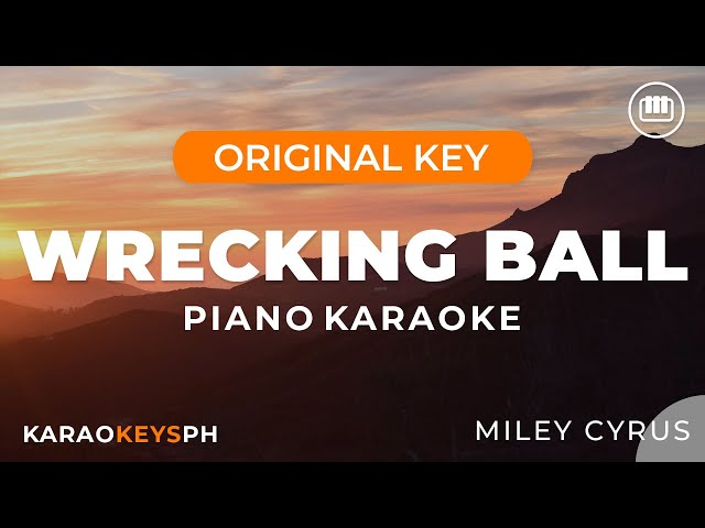 Wrecking Ball - Miley Cyrus (Piano Karaoke) class=