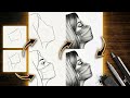 Step-by-step Drawing tutorial of a Girl Wearing a Face Mask.