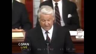 Ельцин: Боже, храни Америку! #Ельцин #Америка #КонгрессеСША