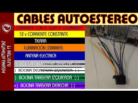 COLORES DE CABLES DEL AUTOESTEREO significado y tips