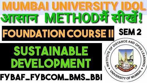 Sustainable Development Concept #Foundation_course FYBCOM/BAF SEM 2 #Abdulsir  LEARN IN UNIQUE