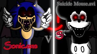 Sonic.exe vs Mickey.avi -You Can't Run x Really Happy | Friday Night Funkin' Animation (JeppTurs)