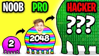 NOOB vs PRO vs HACKER In BLOB MERGE 3D!? (ALL LEVELS!) screenshot 1