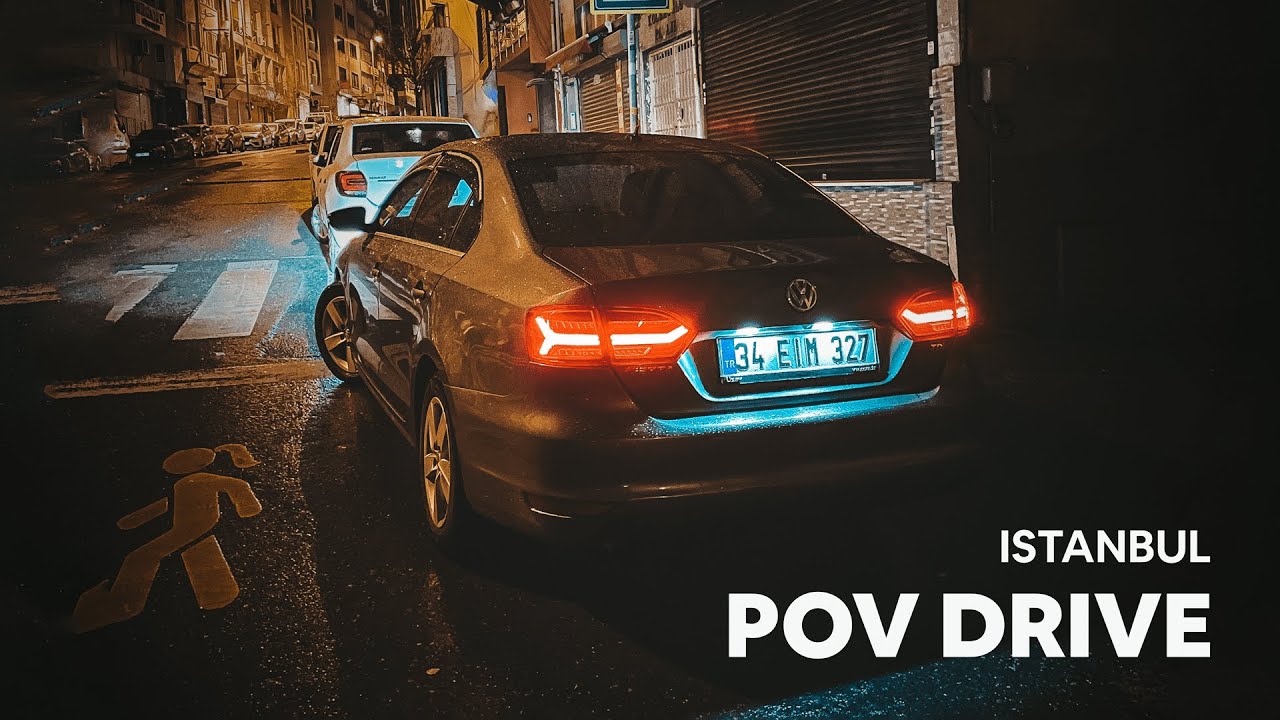 Istanbul, Levent to Kemerburgaz - POV Night Drive (with 2011 Jetta 1.6 TDI DSG)