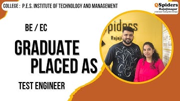 Student Placement Story as Content TEST ENGINEER  | QSpiders | Rajajinagar