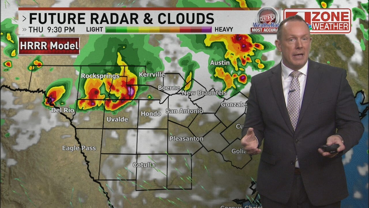 Storms threaten South Central Texas with gusty winds, hail and heavy ...