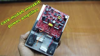 cara merakit power amplifier menggunakan 2 set transistor \ 4 biji transistor