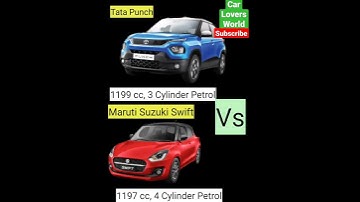 Punch vs Swift 💥 | Tata Punch vs Maruti Swift 😍| Engine, Torque, Power, Mileage | Car Lovers World