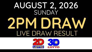 [LIVE] PCSO Lotto Result Today 2pm August 2 2026 - Ez2 Result and Swertres Result