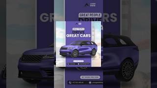 Range Rover Car Design Made In @canva | Social Media Post Series (Design No.35) - Canva Tutorial