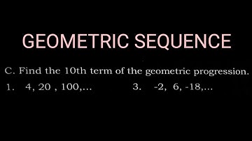 TAGALOG: MATH 10 - Find the 10th term of the GEOMETRIC PROGRESSION | GEOMETRIC SEQUENCE