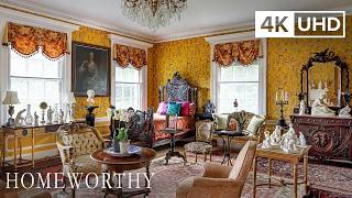 HOUSE TOUR | Artist Hunt Slonem's Historic Catskills Mansion | 4K