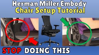 How To Ergonomically Set Up Herman Miller Embody (Logitech G) Adjustment Setup Guide Tutorial screenshot 5
