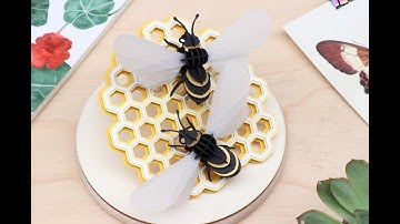 How to build a paper Honey Bee 3D insect puzzle | Assembli