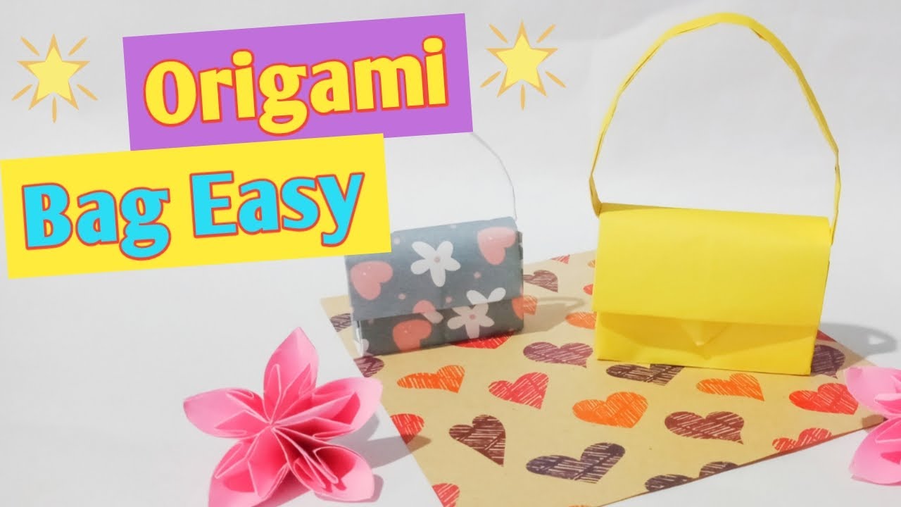 Origami Bag Easy How To Make Origami Bag Easy No Glue Youtube