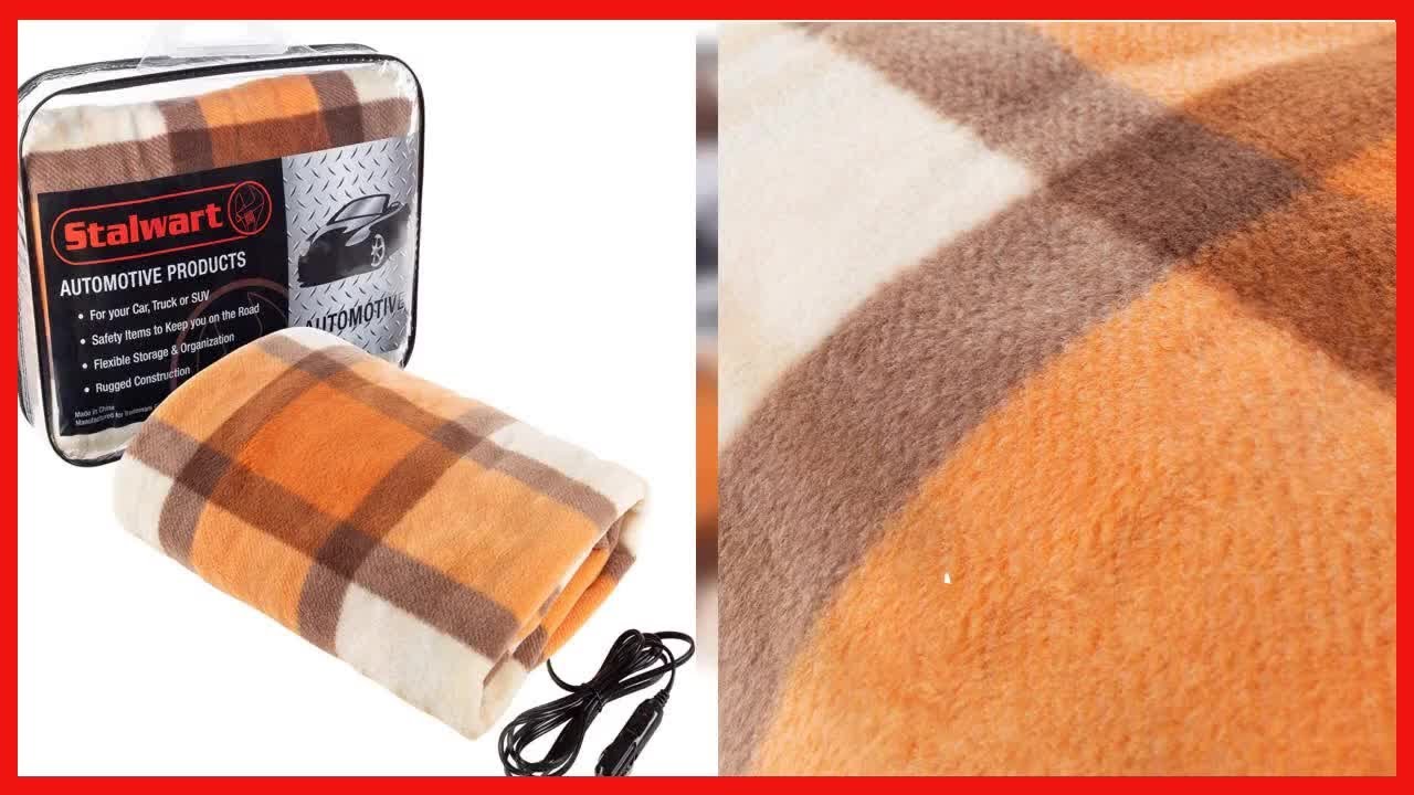 Stalwart 75BP1011 Electric BlanketHeated 12V Polar Fleece Travel