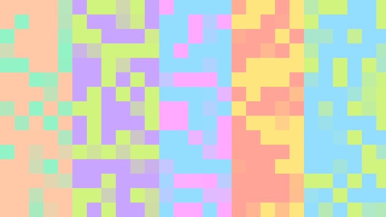 Satisfying Pastel Pixel Screensaver [1 HOUR] - Relaxing Pixel Color Changing LED Lights