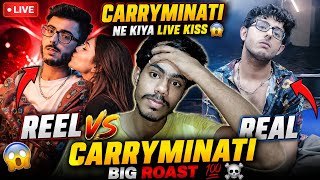 Carryminati ne kiya live kiss 😱 | REEL VS REAL CARRYMINATI 🤬💯 @RCtubexo #roast #carryminatiroast  screenshot 3