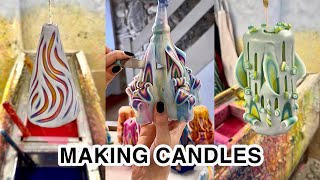 satisfying candle carving